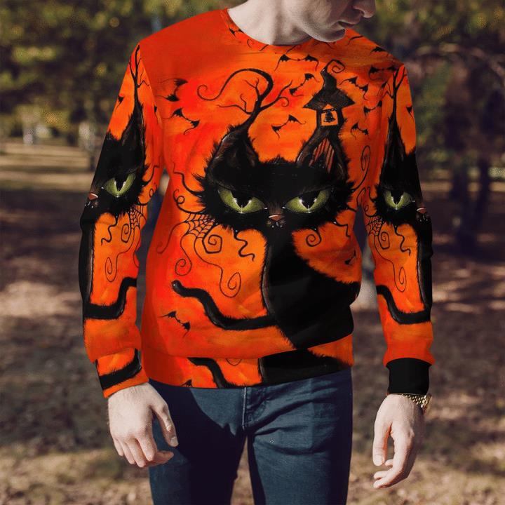 Weird Black Cat At Night Spooky 3D Aop Sweatshirt 2 » Cool Gifts for You - Mfamilygift Weird Black Cat At Night Spooky 3D Aop Sweatshirt 2