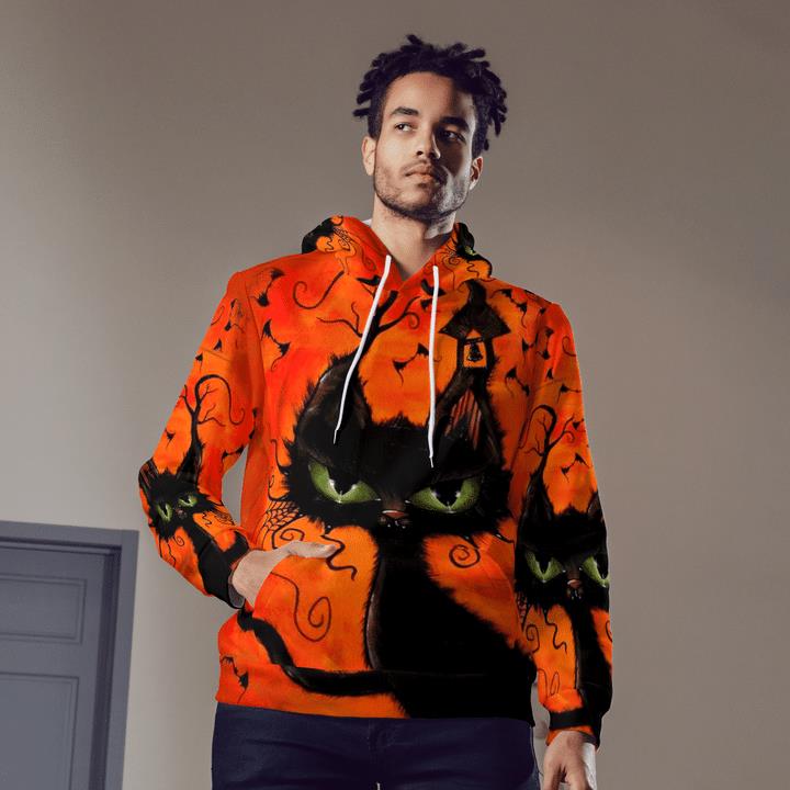 Weird Black Cat At Night Spooky 3D Hoodies 2 » Cool Gifts for You - Mfamilygift Weird Black Cat At Night Spooky 3D Hoodies 2