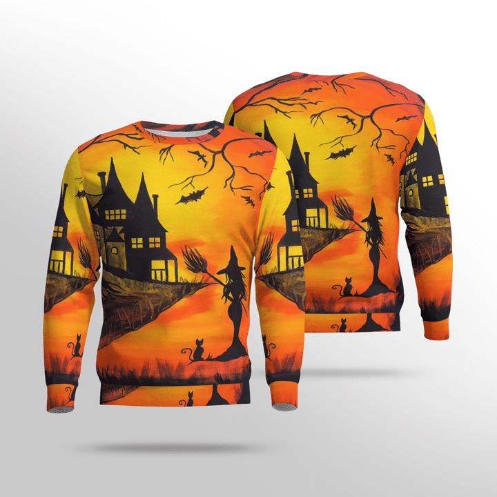 Welcome To Haunted Witchs House Twilight Halloween 3D Aop Sweatshirt