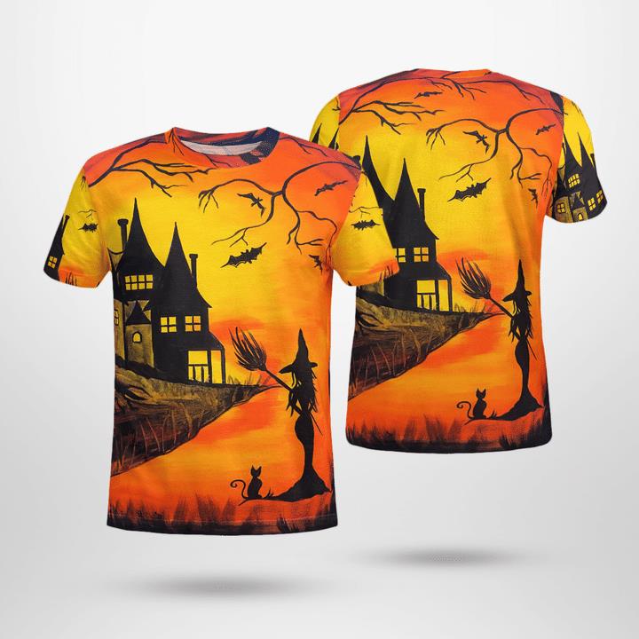 Welcome To Haunted Witchs House Twilight Halloween 3D T-Shirt Welcome To Haunted Witchs House Twilight Halloween 3D T-Shirt