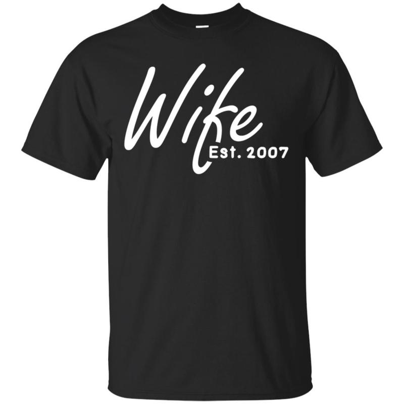 11th Wedding Anniversary Gift For Her, Wife Est 2007 Shirt 11th Wedding Anniversary Gift For Her, Wife Est 2007 Shirt