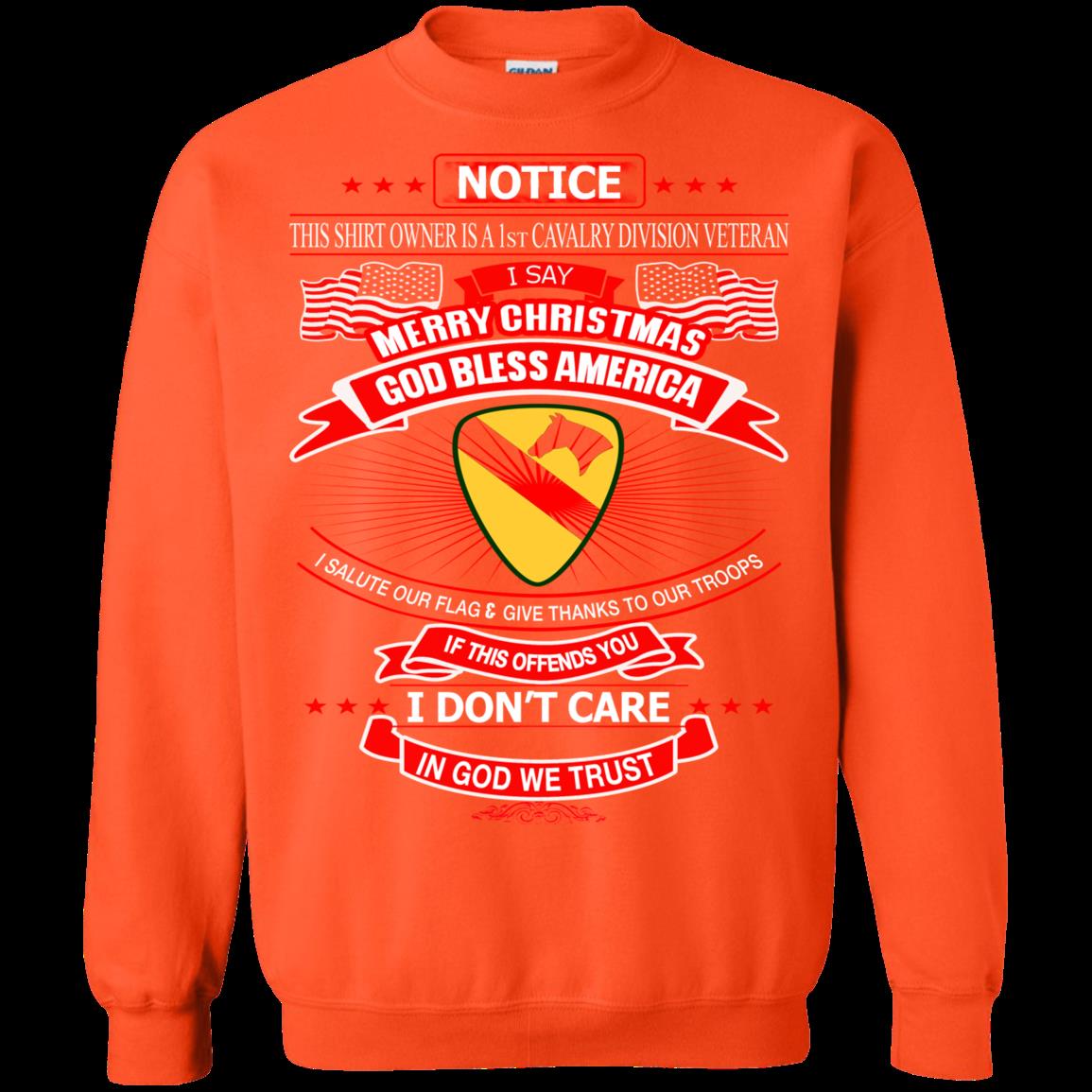1st Cavalry Divison Veteran Christmas Shirts In God We Trust 2 » Cool Gifts for You - Mfamilygift 1st Cavalry Divison Veteran Christmas Shirts In God We Trust 2