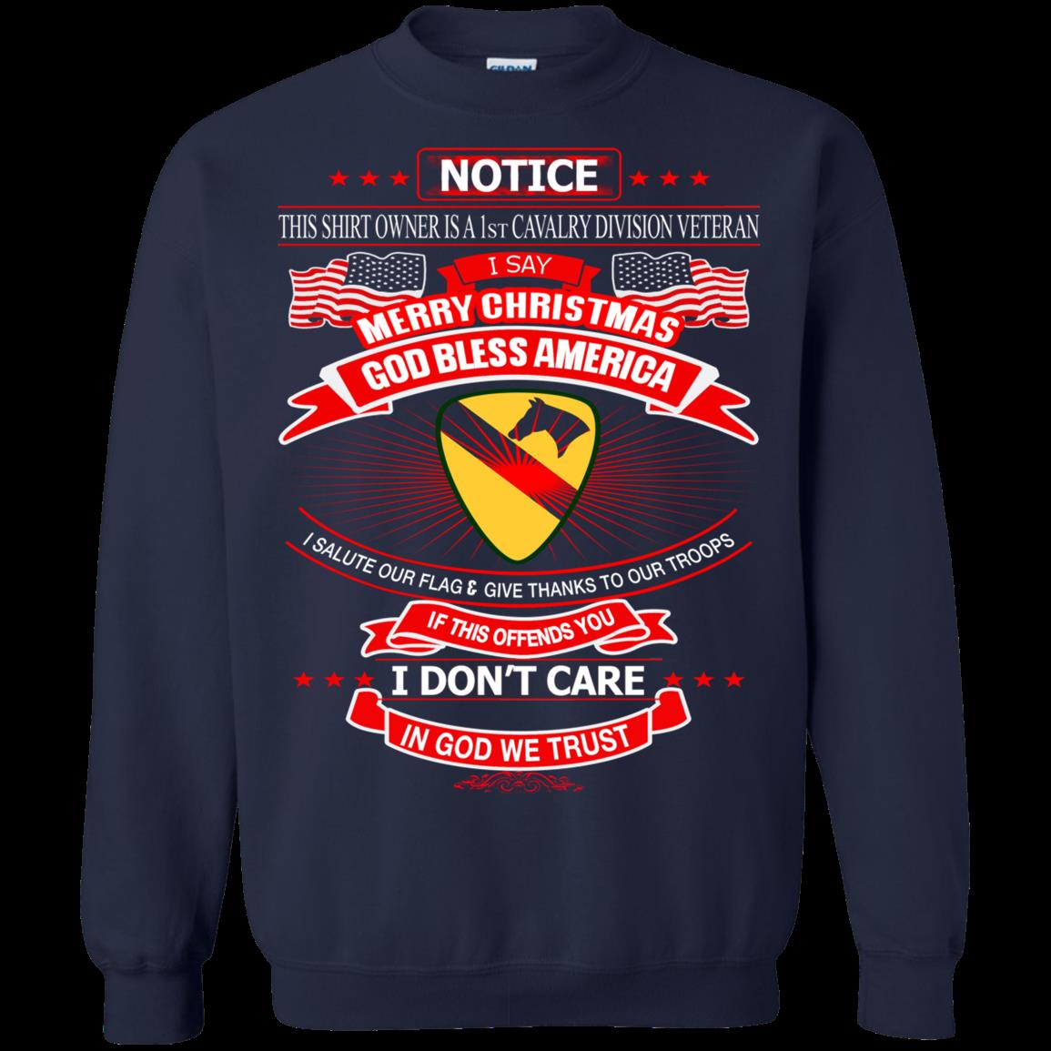 1st Cavalry Divison Veteran Christmas Shirts In God We Trust 3 » Cool Gifts for You - Mfamilygift 1st Cavalry Divison Veteran Christmas Shirts In God We Trust 3