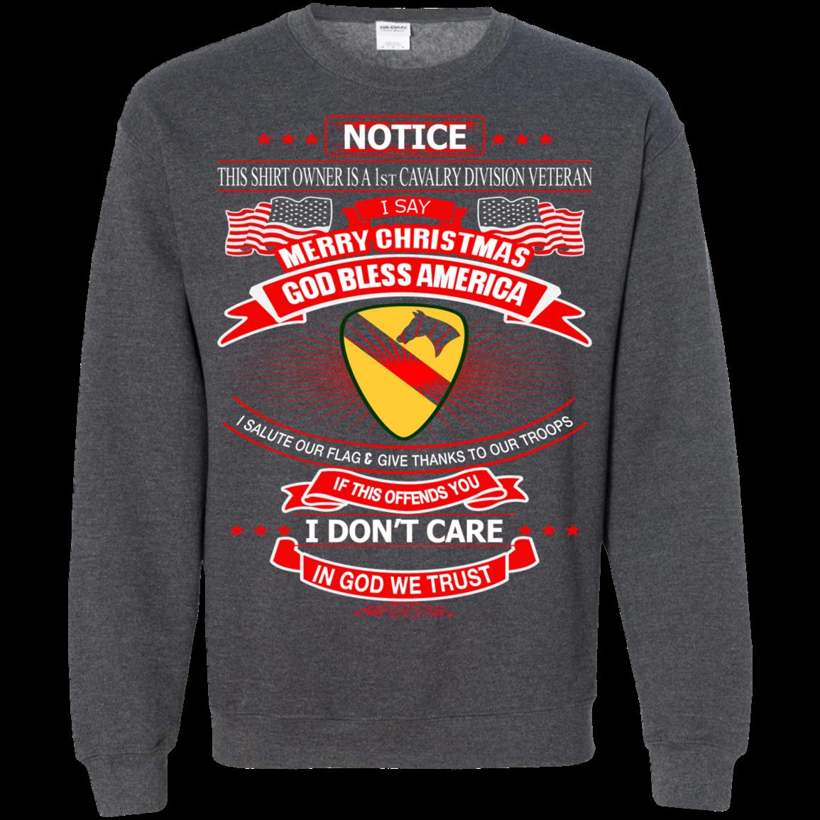 1st Cavalry Divison Veteran Christmas Shirts In God We Trust 4 » Cool Gifts for You - Mfamilygift 1st Cavalry Divison Veteran Christmas Shirts In God We Trust 4