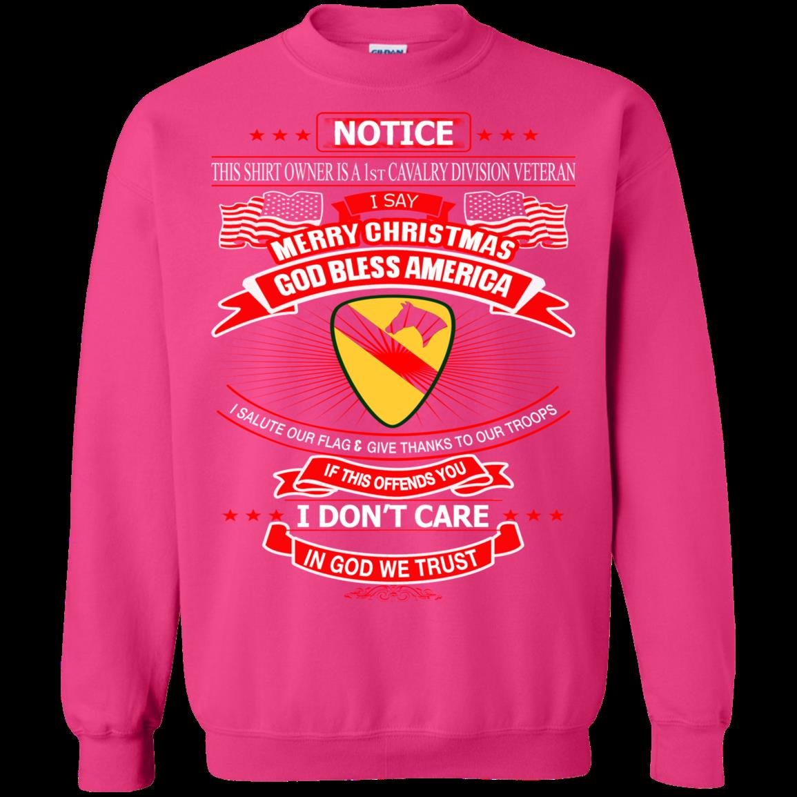 1st Cavalry Divison Veteran Christmas Shirts In God We Trust 5 » Cool Gifts for You - Mfamilygift 1st Cavalry Divison Veteran Christmas Shirts In God We Trust 5