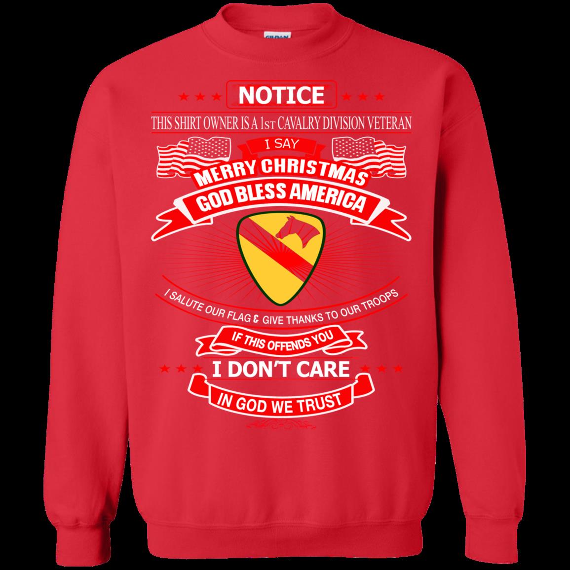 1st Cavalry Divison Veteran Christmas Shirts In God We Trust 6 » Cool Gifts for You - Mfamilygift 1st Cavalry Divison Veteran Christmas Shirts In God We Trust 6