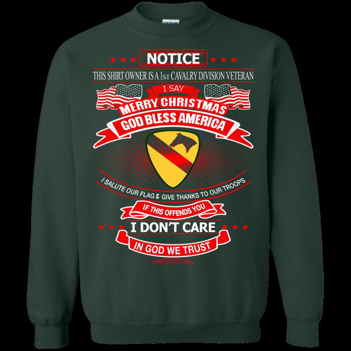 1st Cavalry Divison Veteran Christmas Shirts In God We Trust 7 » Cool Gifts for You - Mfamilygift 1st Cavalry Divison Veteran Christmas Shirts In God We Trust 7