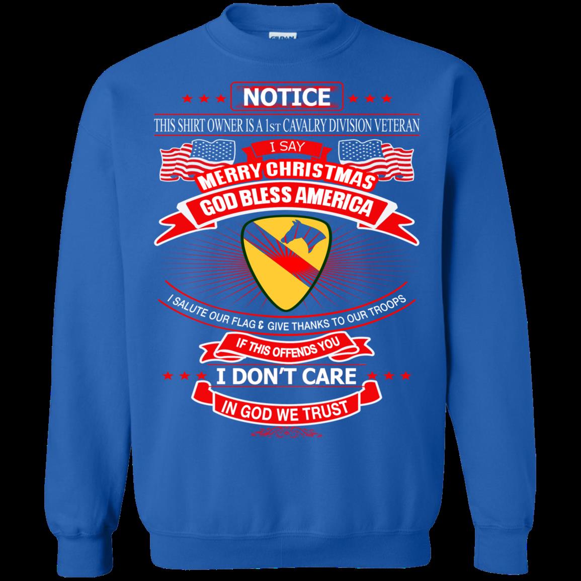1st Cavalry Divison Veteran Christmas Shirts In God We Trust 8 » Cool Gifts for You - Mfamilygift 1st Cavalry Divison Veteran Christmas Shirts In God We Trust 8