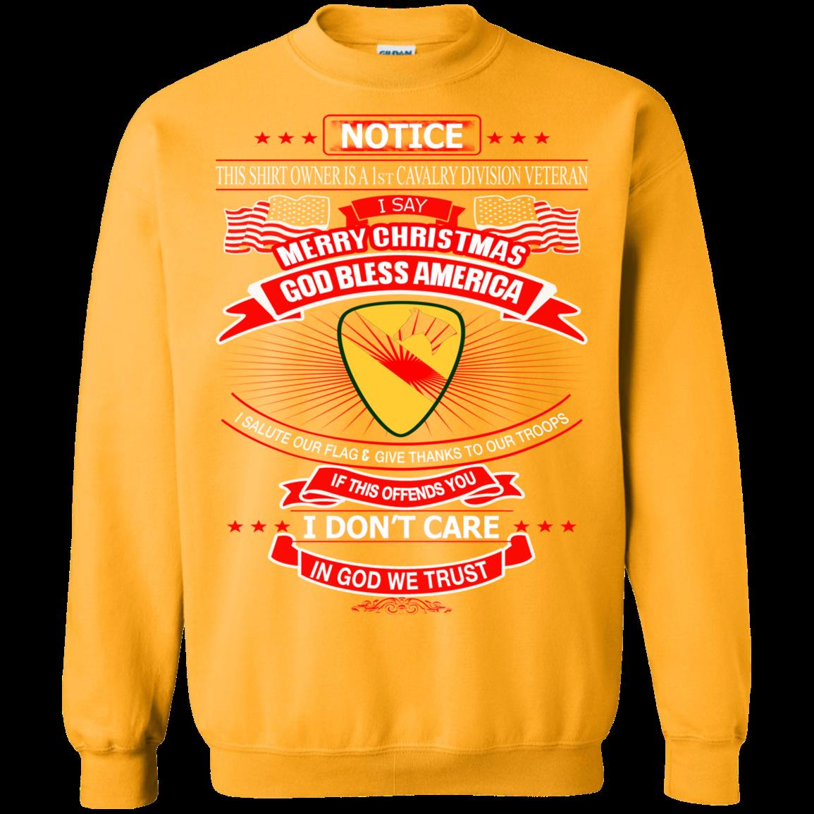1st Cavalry Divison Veteran Christmas Shirts In God We Trust 9 » Cool Gifts for You - Mfamilygift 1st Cavalry Divison Veteran Christmas Shirts In God We Trust 9