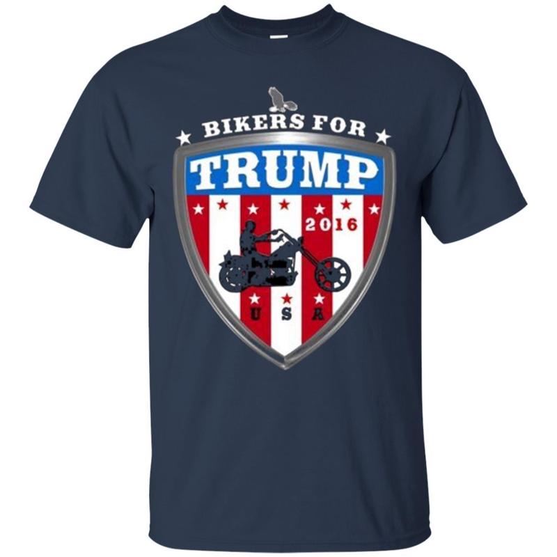 2016 Usa Red White And Blue Bikers For Trump T-shirt 1 » Cool Gifts for You - Mfamilygift 2016 Usa Red White And Blue Bikers For Trump T-shirt 1