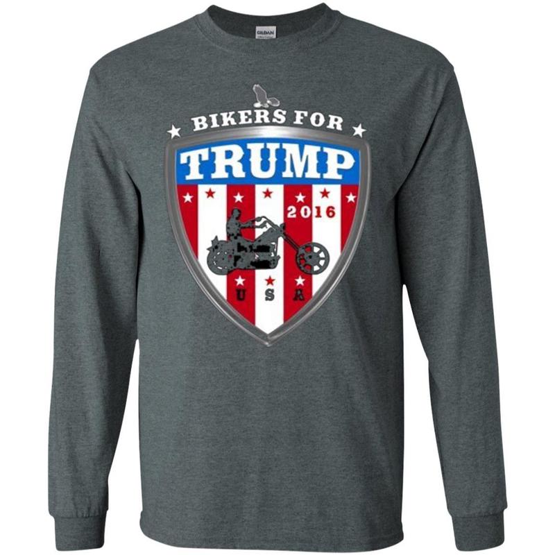 2016 Usa Red White And Blue Bikers For Trump T-shirt 2 » Cool Gifts for You - Mfamilygift 2016 Usa Red White And Blue Bikers For Trump T-shirt 2