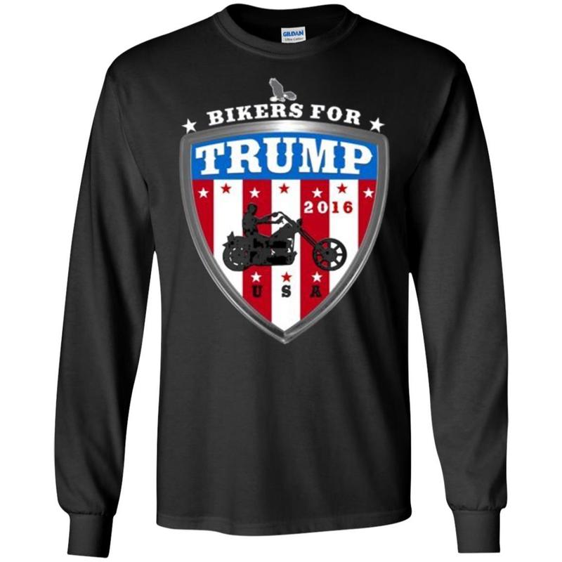 2016 Usa Red White And Blue Bikers For Trump T-shirt 5 » Cool Gifts for You - Mfamilygift 2016 Usa Red White And Blue Bikers For Trump T-shirt 5