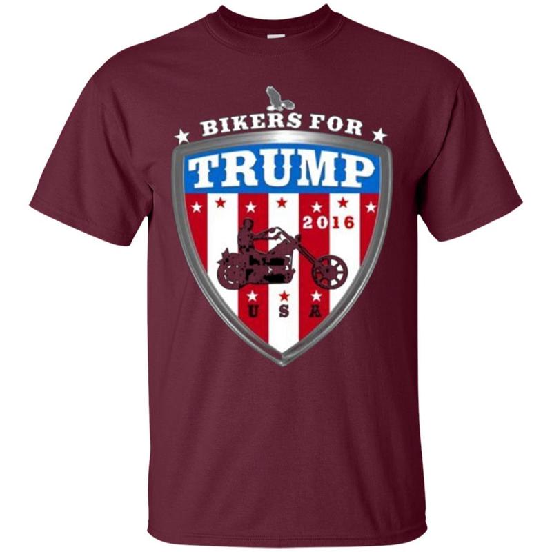 2016 Usa Red White And Blue Bikers For Trump T-shirt 6 » Cool Gifts for You - Mfamilygift 2016 Usa Red White And Blue Bikers For Trump T-shirt 6