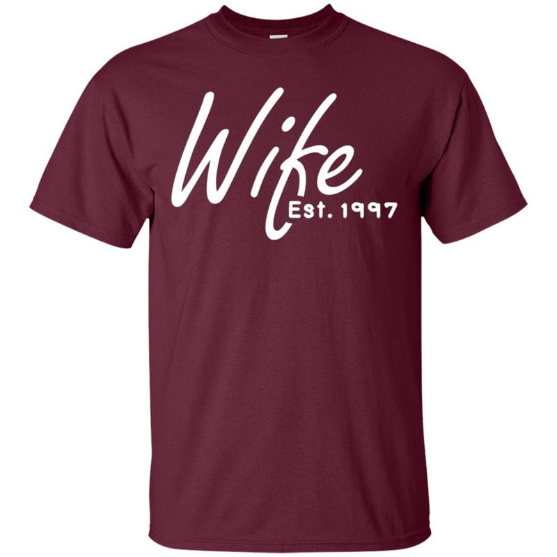21st Wedding Anniversary Gift For Her, Wife Est 1997 Shirt 2 » Cool Gifts for You - Mfamilygift 21st Wedding Anniversary Gift For Her, Wife Est 1997 Shirt 2