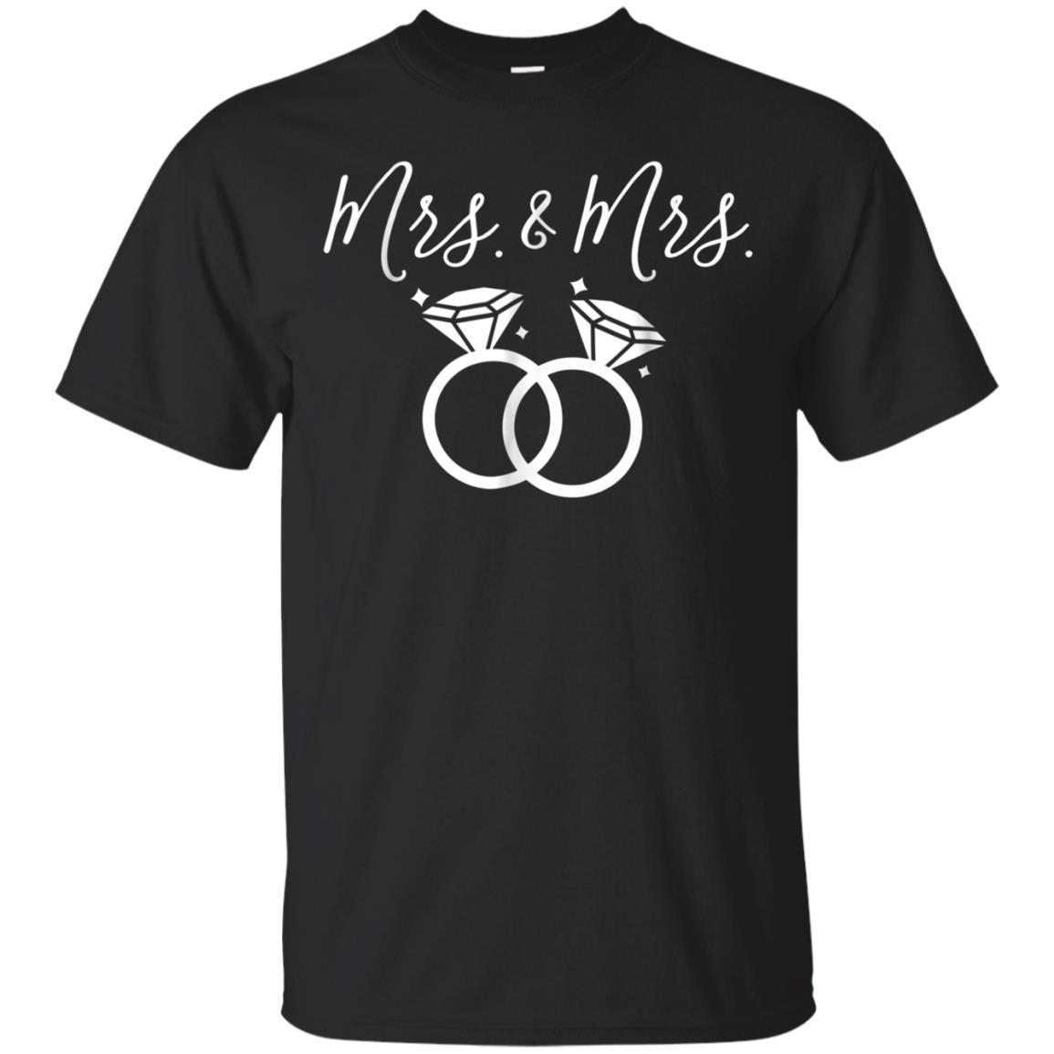 Mrs & Mrs Lesbian Brides Lgbt Wedding Gifts Bride T-shirt Mrs & Mrs Lesbian Brides Lgbt Wedding Gifts Bride T-shirt