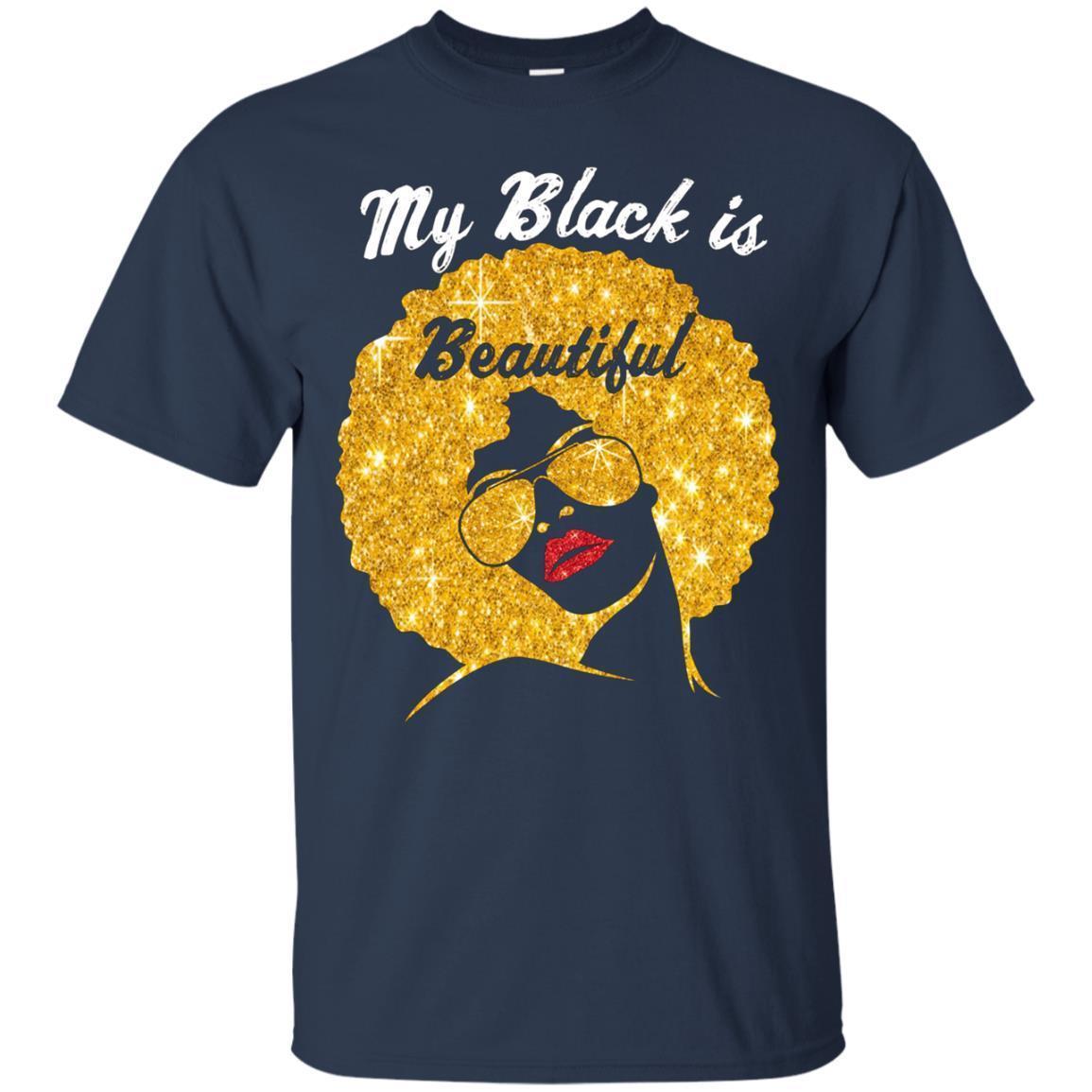 My Black Is Beautiful Afro Gold Hair Black Queen T-shirt 1 » Cool Gifts for You - Mfamilygift My Black Is Beautiful Afro Gold Hair Black Queen T-shirt 1