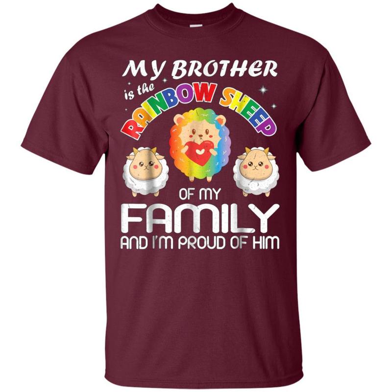 My Brother Is The Rainbow Sheep Family I’m Proud Him Shirt 2 » Cool Gifts for You - Mfamilygift My Brother Is The Rainbow Sheep Family I’m Proud Him Shirt 2