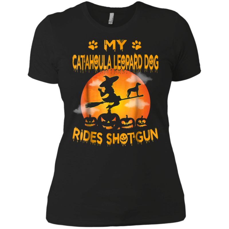 My Catahoula Leopard Dog Rides Shotgun Halloween Shirt Ladies’ Boyfriend Shirt My Catahoula Leopard Dog Rides Shotgun Halloween Shirt Ladies’ Boyfriend Shirt