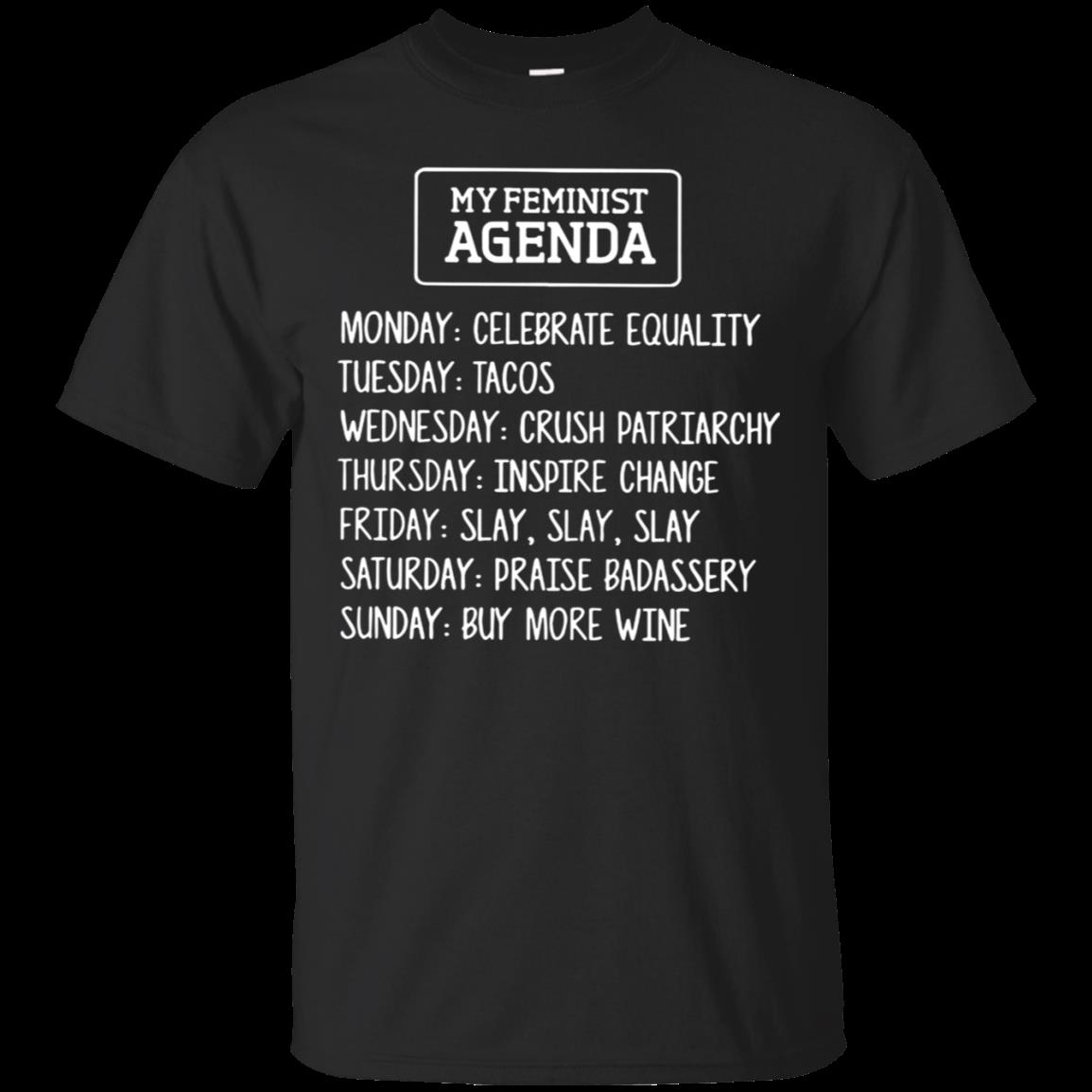My Feminist Agenda Monday To Sunday Shirt Cotton Shirt