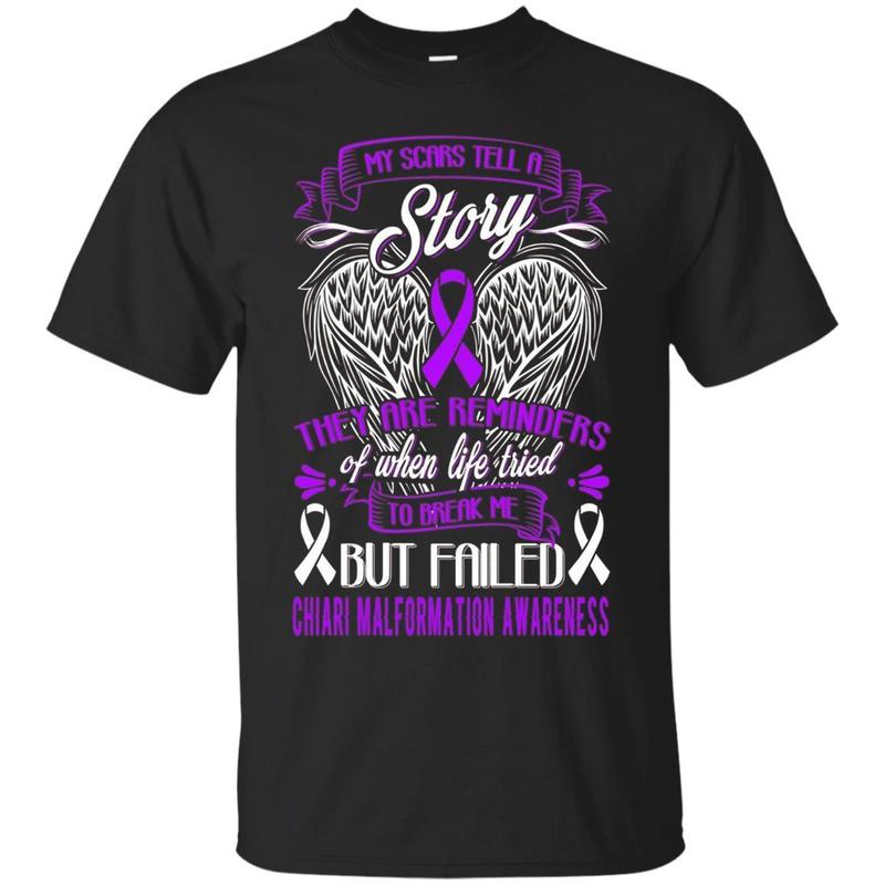 My Scars Tell Story Chiari Malformation Awareness Shirt My Scars Tell Story Chiari Malformation Awareness Shirt