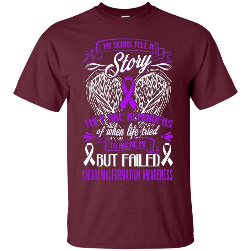 My Scars Tell Story Chiari Malformation Awareness Shirt 2 » Cool Gifts for You - Mfamilygift My Scars Tell Story Chiari Malformation Awareness Shirt 2