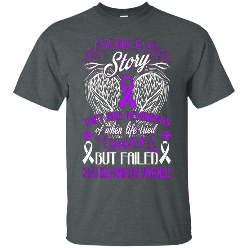 My Scars Tell Story Chiari Malformation Awareness Shirt 4 » Cool Gifts for You - Mfamilygift My Scars Tell Story Chiari Malformation Awareness Shirt 4