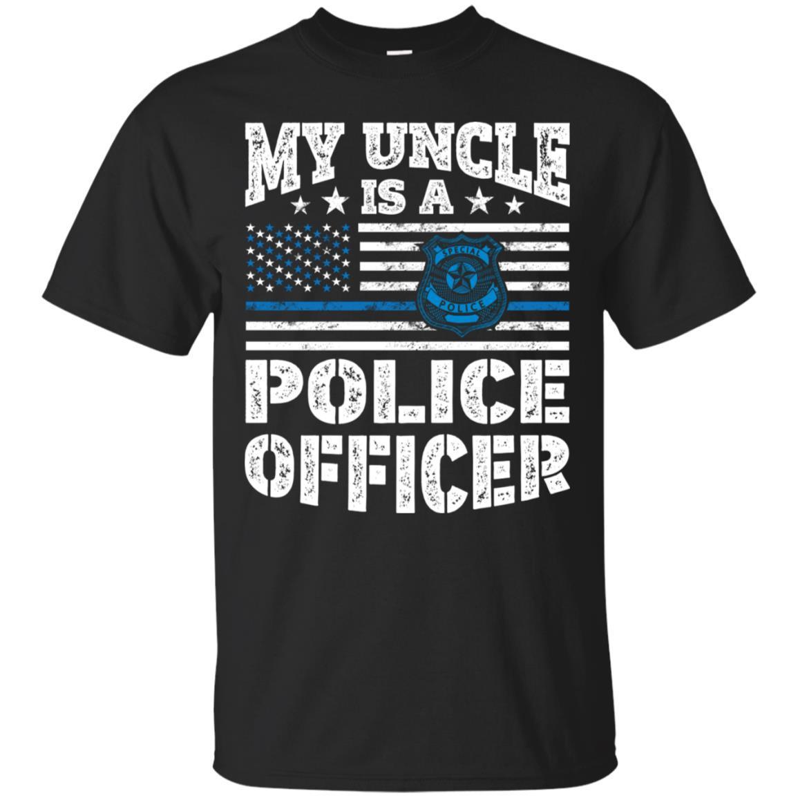 My Uncle Is A Police Officer T Shirt Funny Thin Blue Line