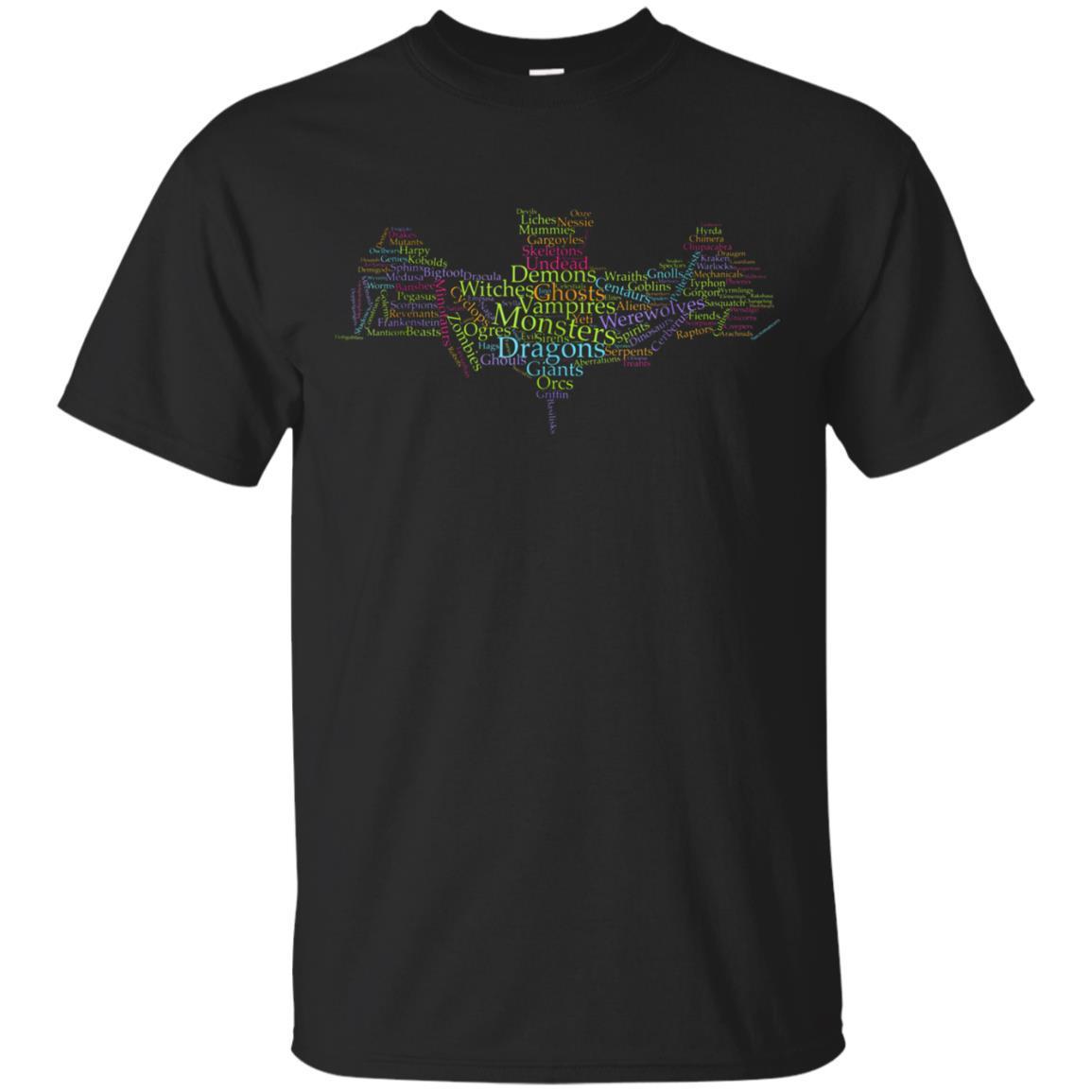 Mythical Creatures & Legendary Monsters Bat-shaped T-shirt Mythical Creatures & Legendary Monsters Bat-shaped T-shirt