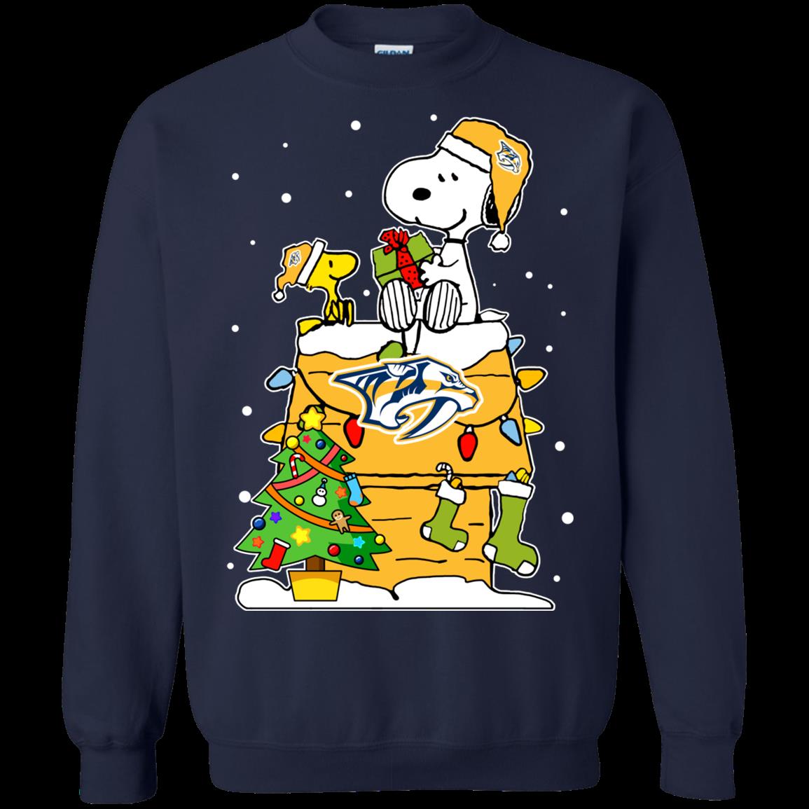 Nashville Predators Ugly Christmas Sweaters Snoopy Hoodies Sweatshirts 1 » Cool Gifts for You - Mfamilygift Nashville Predators Ugly Christmas Sweaters Snoopy Hoodies Sweatshirts 1