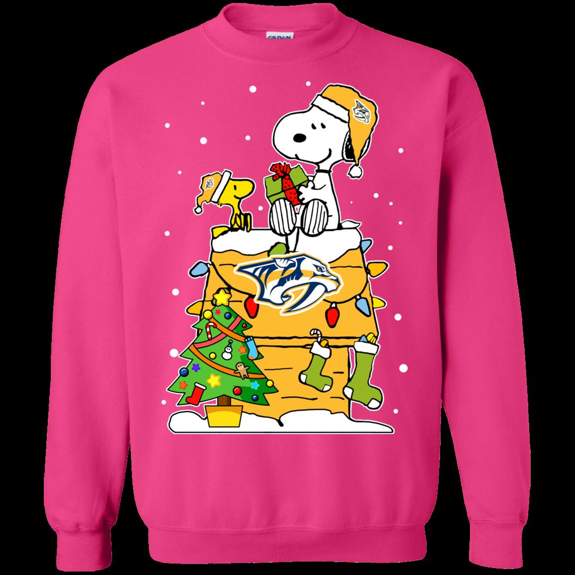 Nashville Predators Ugly Christmas Sweaters Snoopy Hoodies Sweatshirts 3 » Cool Gifts for You - Mfamilygift Nashville Predators Ugly Christmas Sweaters Snoopy Hoodies Sweatshirts 3