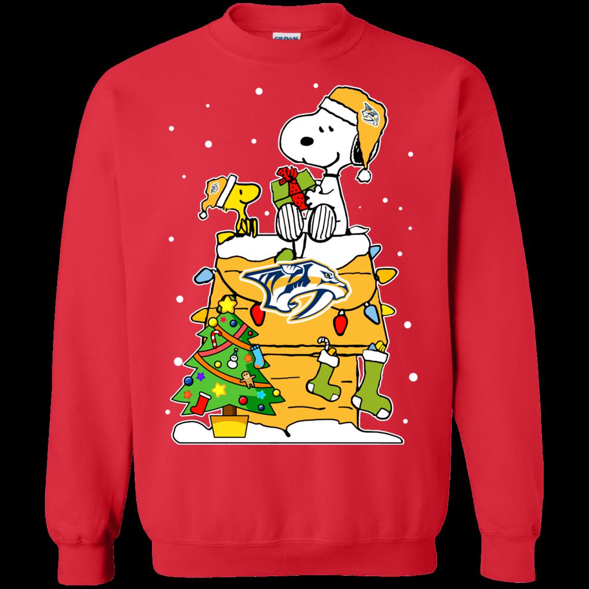 Nashville Predators Ugly Christmas Sweaters Snoopy Hoodies Sweatshirts 4 » Cool Gifts for You - Mfamilygift Nashville Predators Ugly Christmas Sweaters Snoopy Hoodies Sweatshirts 4