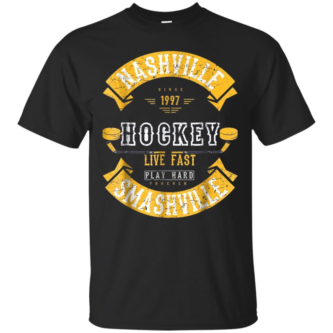 Nashville Smashville Hockey Vintage T-shirt For Men Women