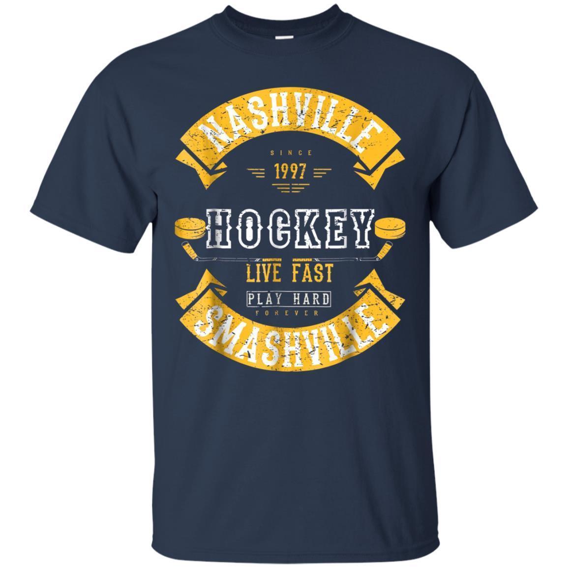 Nashville Smashville Hockey Vintage T-shirt For Men Women 1 » Cool Gifts for You - Mfamilygift Nashville Smashville Hockey Vintage T-shirt For Men Women 1