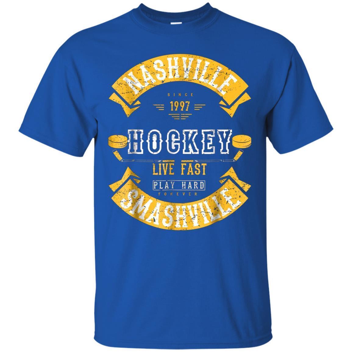Nashville Smashville Hockey Vintage T-shirt For Men Women 3 » Cool Gifts for You - Mfamilygift Nashville Smashville Hockey Vintage T-shirt For Men Women 3