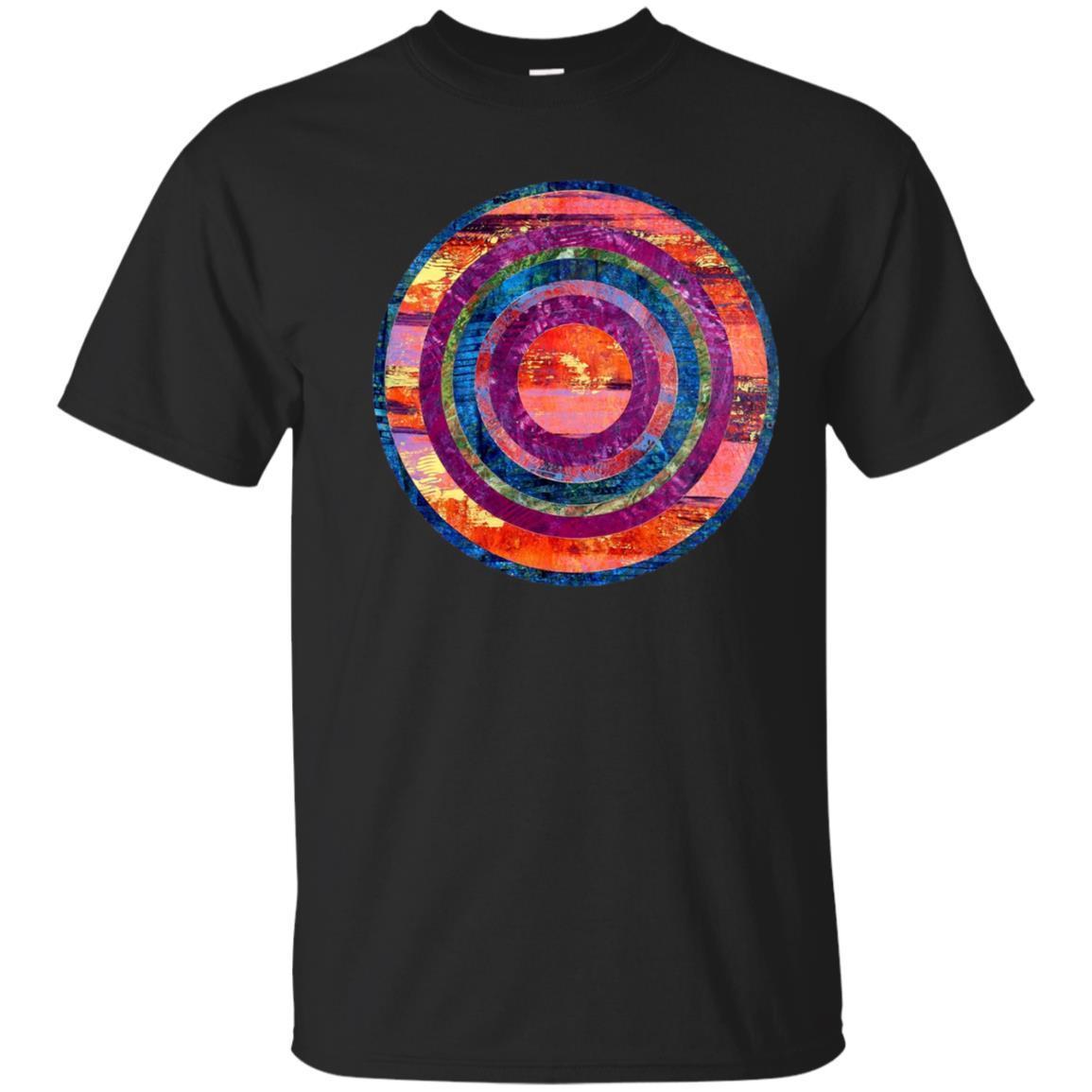 Nautical Sunrise Fine Art Concentric Circles Design T-shirt