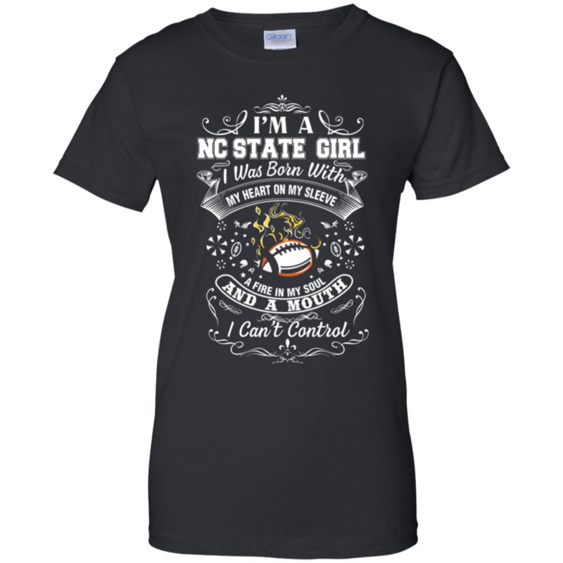 Nc State Wolfpack Girl Shirts Born With Mouth Can’t Control