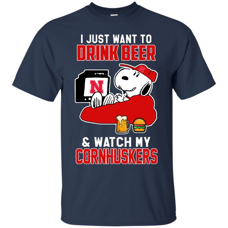Nebraska Cornhuskers Snoopy Shirts Just Want To Drink Beer & Watch 1 » Cool Gifts for You - Mfamilygift Nebraska Cornhuskers Snoopy Shirts Just Want To Drink Beer & Watch 1