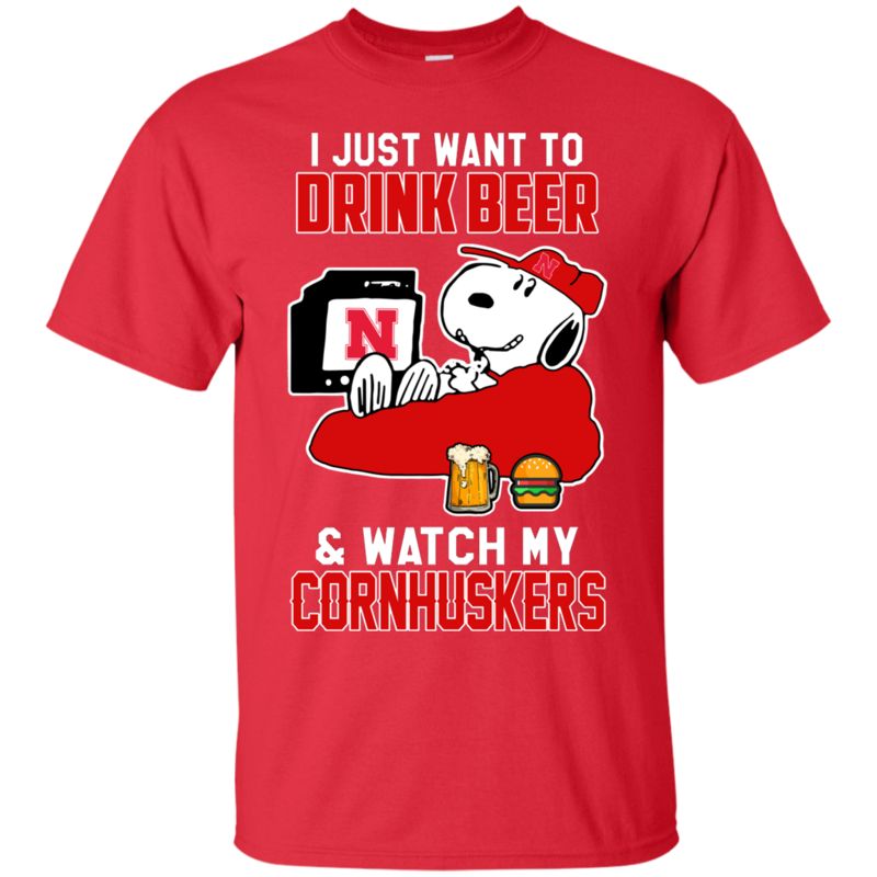 Nebraska Cornhuskers Snoopy Shirts Just Want To Drink Beer & Watch 2 » Cool Gifts for You - Mfamilygift Nebraska Cornhuskers Snoopy Shirts Just Want To Drink Beer & Watch 2