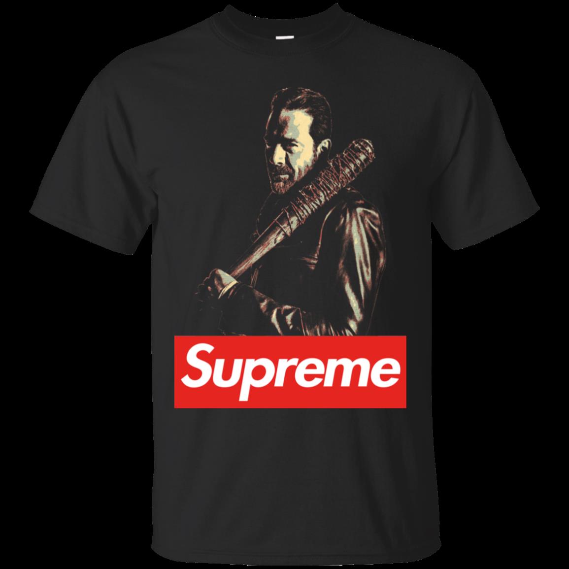 Negan With Supreme Funny T Shirt The Walking Dead Supreme Cotton Shirt Negan With Supreme Funny T Shirt The Walking Dead Supreme Cotton Shirt
