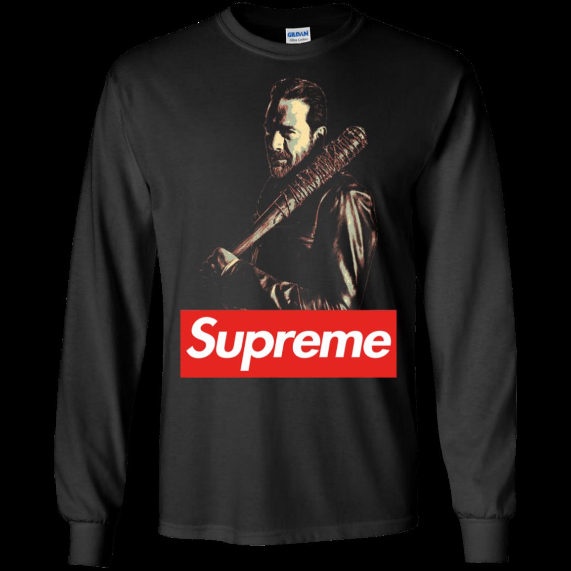 Negan With Supreme Funny T Shirt The Walking Dead Supreme Ultra Cotton Shirt