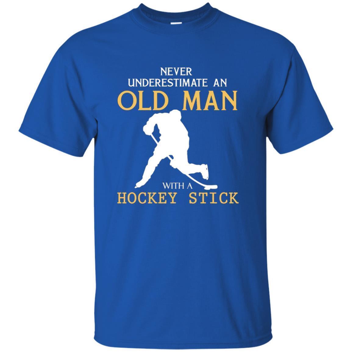 Never Underestimate An Old Man With A Hockey Stick T Shirts 3 » Cool Gifts for You - Mfamilygift Never Underestimate An Old Man With A Hockey Stick T Shirts 3