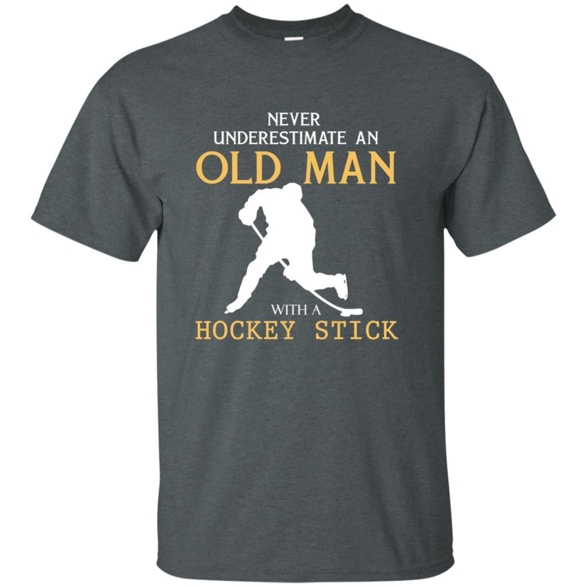 Never Underestimate An Old Man With A Hockey Stick T Shirts 4 » Cool Gifts for You - Mfamilygift Never Underestimate An Old Man With A Hockey Stick T Shirts 4
