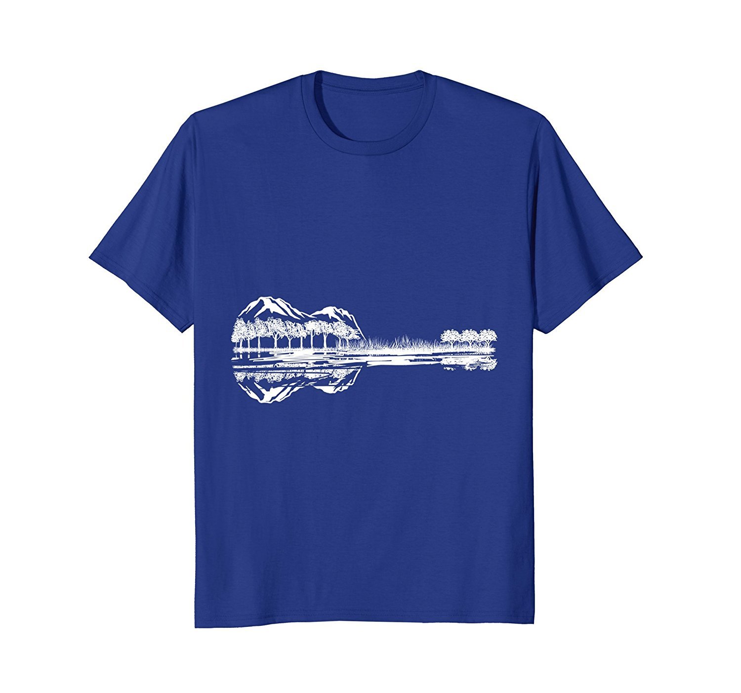 Guitar Lake Reflection Musician Guitarist Rock Music T-Shirt 3 » Cool Gifts for You - Mfamilygift Guitar Lake Reflection Musician Guitarist Rock Music T-Shirt 3