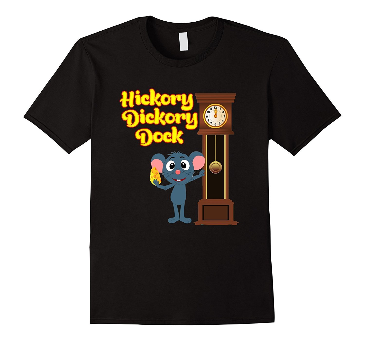 Hickory Dickory Dock Nursery Rhyme T-Shirt Adults and Kids
