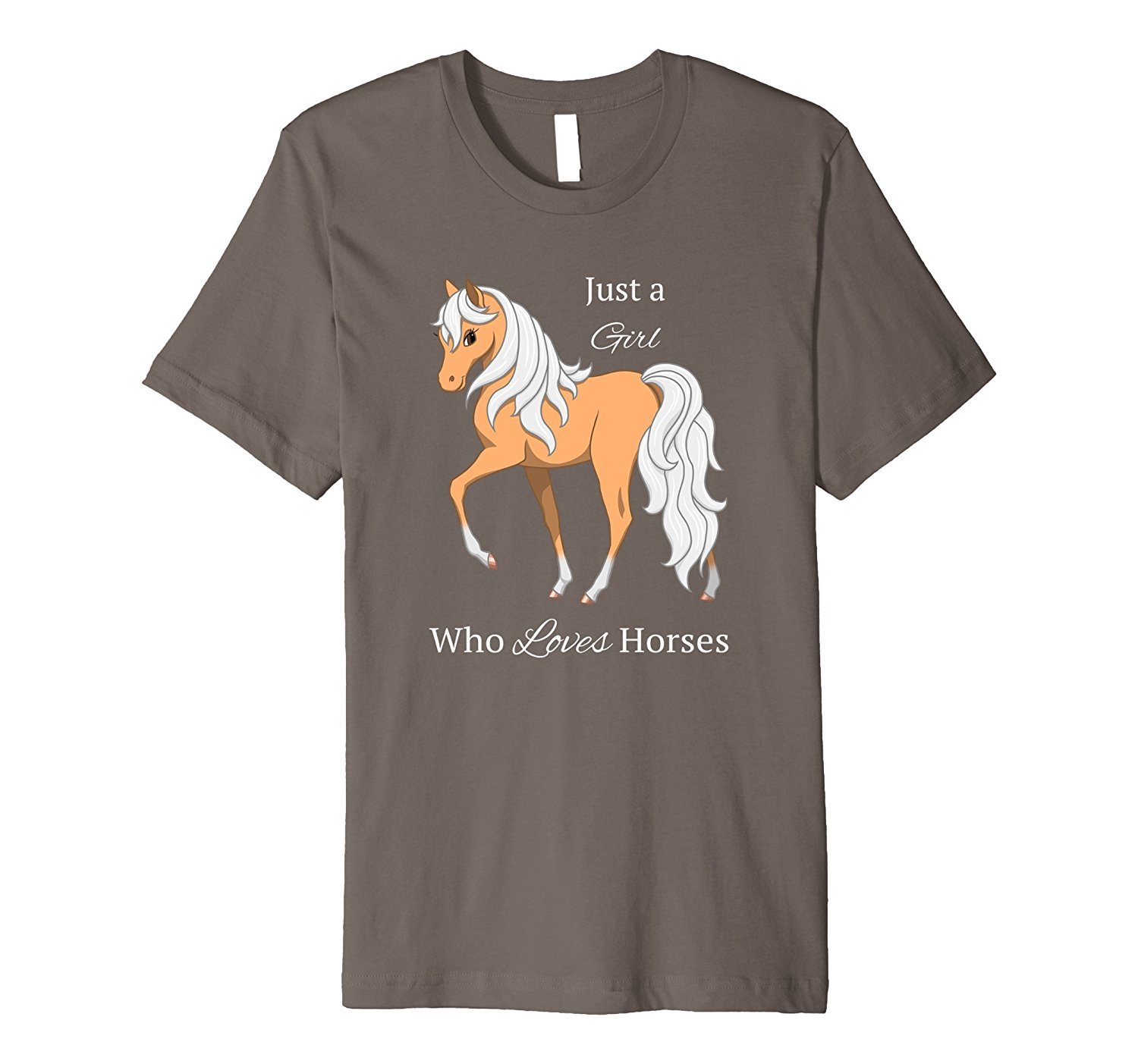 Just a Girl Who Loves Horses Cute Palomino Filly T-shirt 1 » Cool Gifts for You - Mfamilygift Just a Girl Who Loves Horses Cute Palomino Filly T-shirt 1