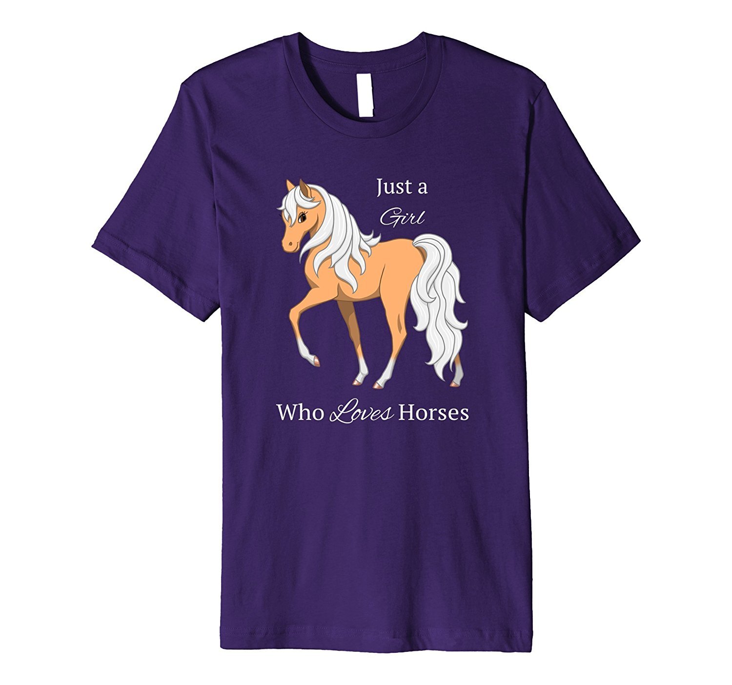 Just a Girl Who Loves Horses Cute Palomino Filly T-shirt 4 » Cool Gifts for You - Mfamilygift Just a Girl Who Loves Horses Cute Palomino Filly T-shirt 4