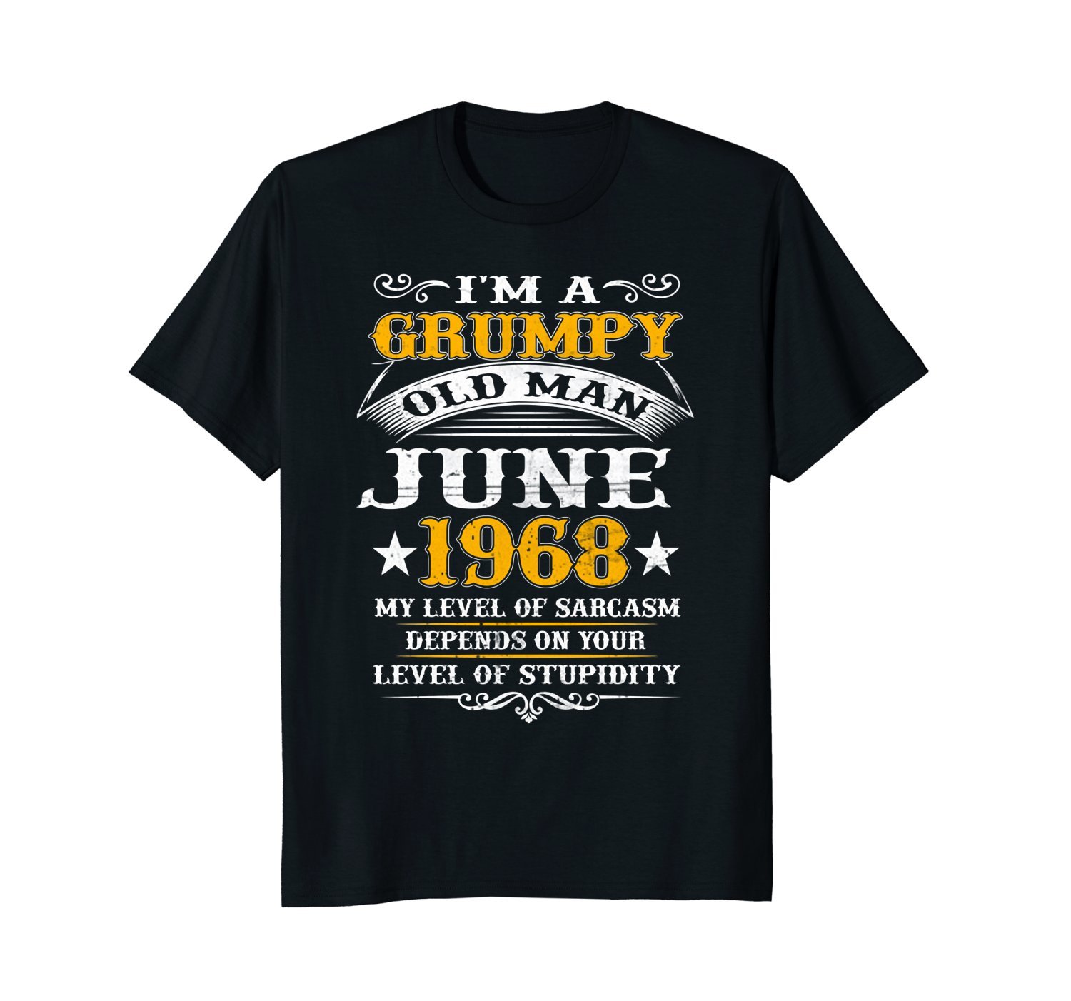 Mens Grumpy Old Man June 1968 – 50th Birthday Gift T-Shirt