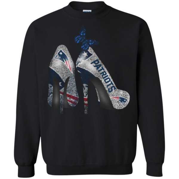 New England Patriots Rhinestone High Heels Shirt Sweatshirt