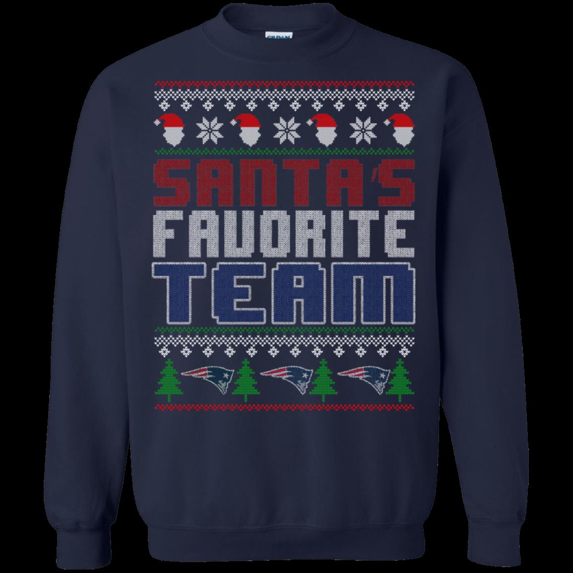 New England Patriots Ugly Christmas Sweater Santa Favorite Team 1 » Cool Gifts for You - Mfamilygift New England Patriots Ugly Christmas Sweater Santa Favorite Team 1