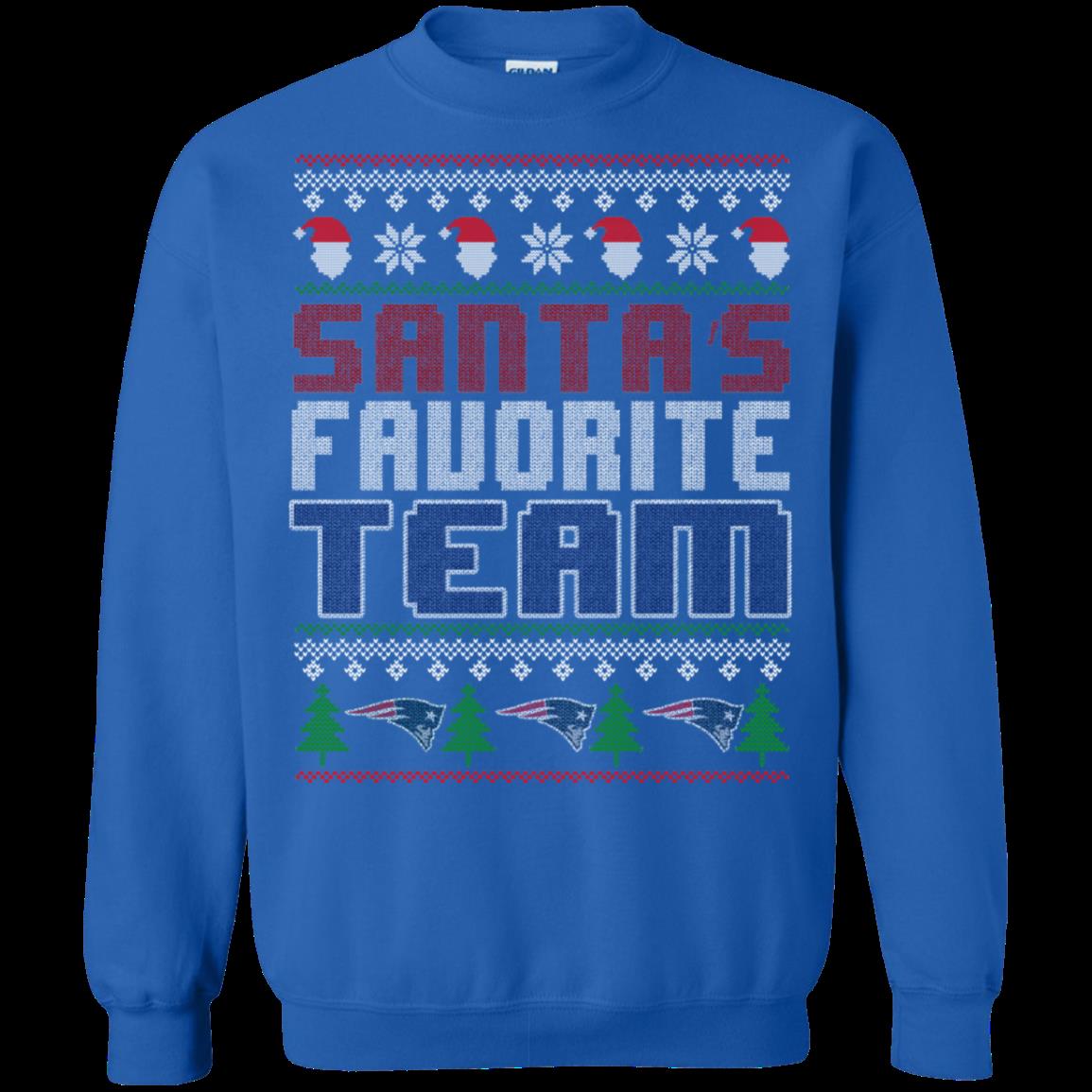 New England Patriots Ugly Christmas Sweater Santa Favorite Team 4 » Cool Gifts for You - Mfamilygift New England Patriots Ugly Christmas Sweater Santa Favorite Team 4